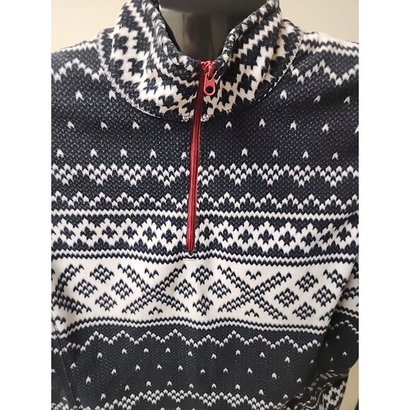 eddie bauer womens size L black fleece jacket half zip pullover native - Picture 4 of 10